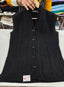 Self Design Sleevless Knitted Cardigan