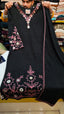 Imported Knitted Black Woolen Plazo Suit