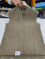 Self design Sleevless Knitted Cardigan