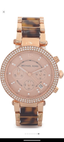 Michael Kors Rose Golden Tone Glitz Watch