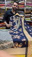 Pure Cotton Blue Printed Plazo Suit