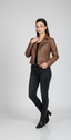 LJ 1023 Crop Leather Jacket