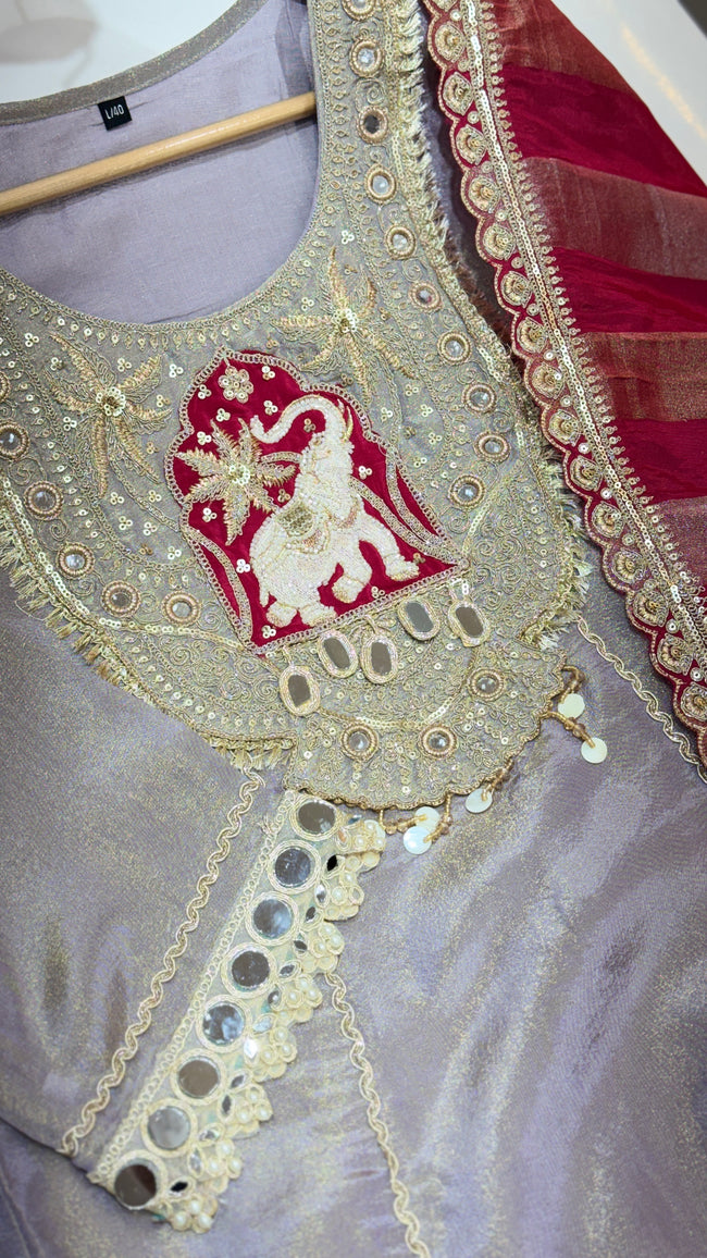 A Line Premium Shimar Embroidered Plazo Suit Main Image
