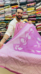 Pure Cotton Pink Embroidered Plazo Suit
