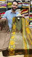 Pure Crepe Hand Embroidered Plazo Suit with Sleeves