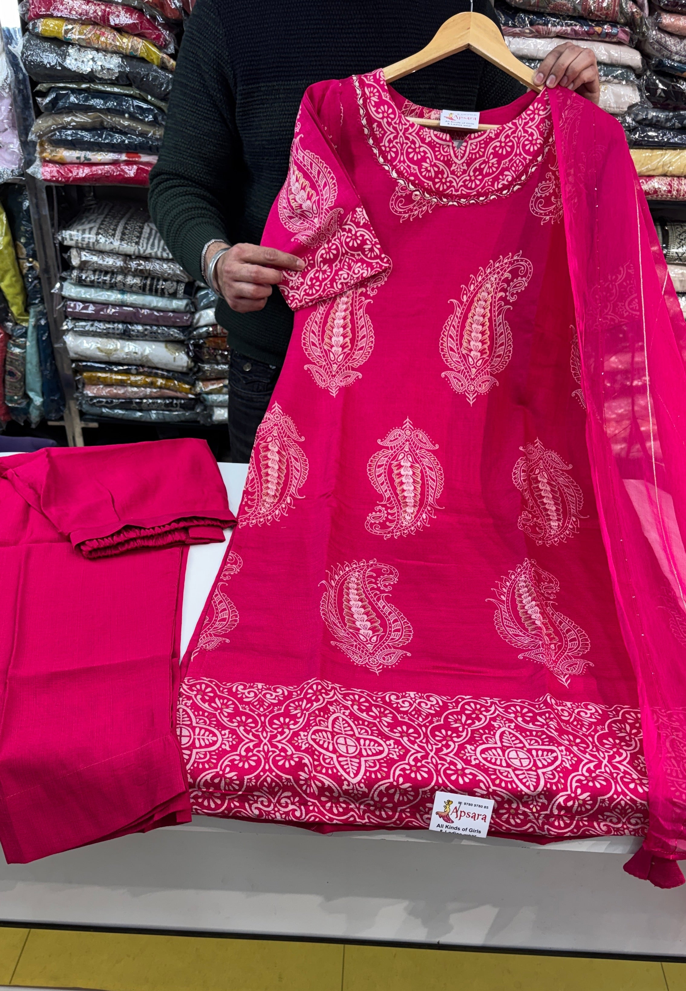 AMBER Half Sleev Cotton Plazo Suit