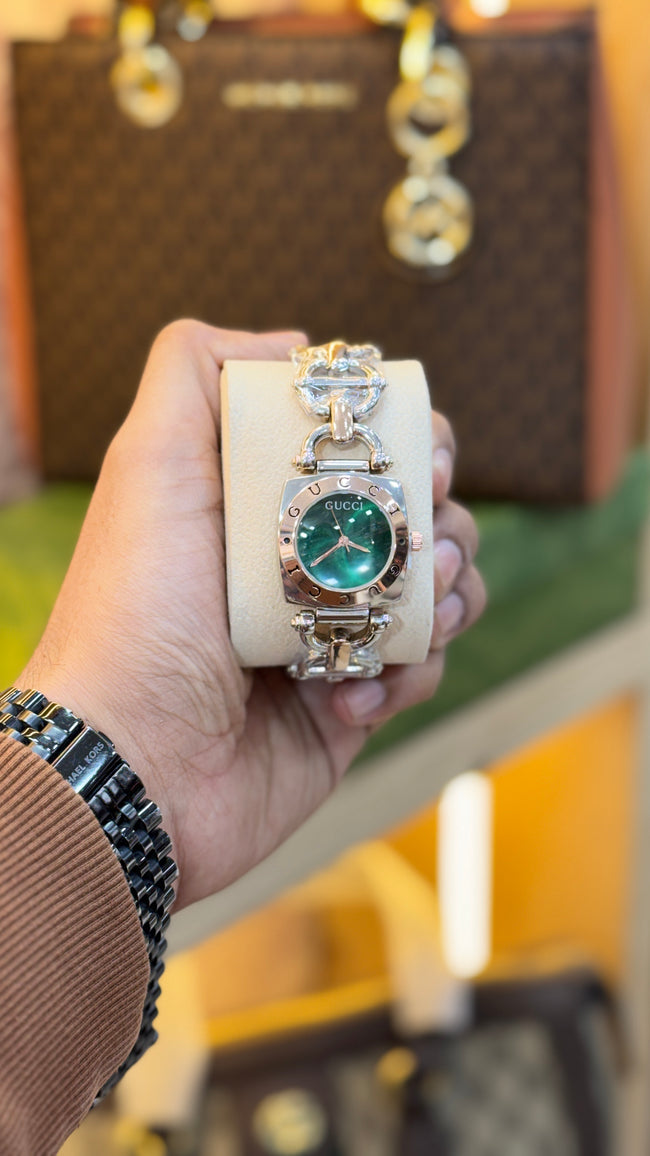 GUCCI GREEN DIAL WATCH Hover Image