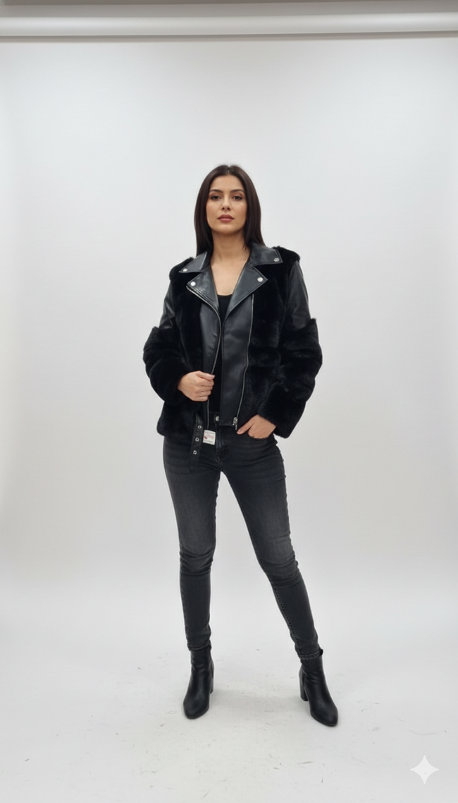 IMPORTED HAIR LEATHER JACKET Hover Image