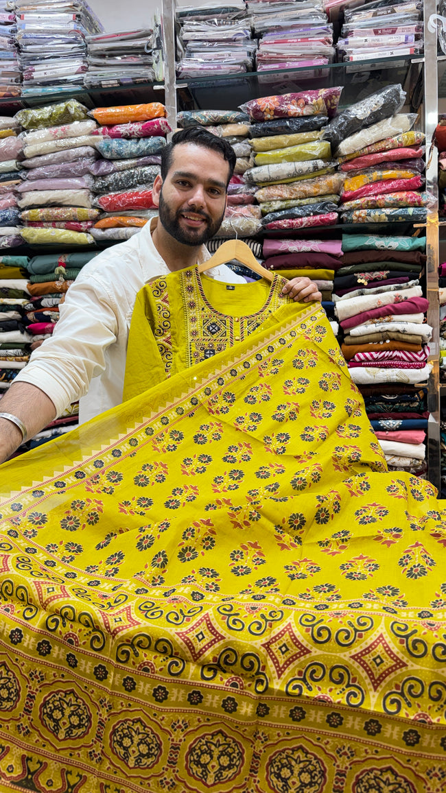Bright Yellow Frok Suit Main Image