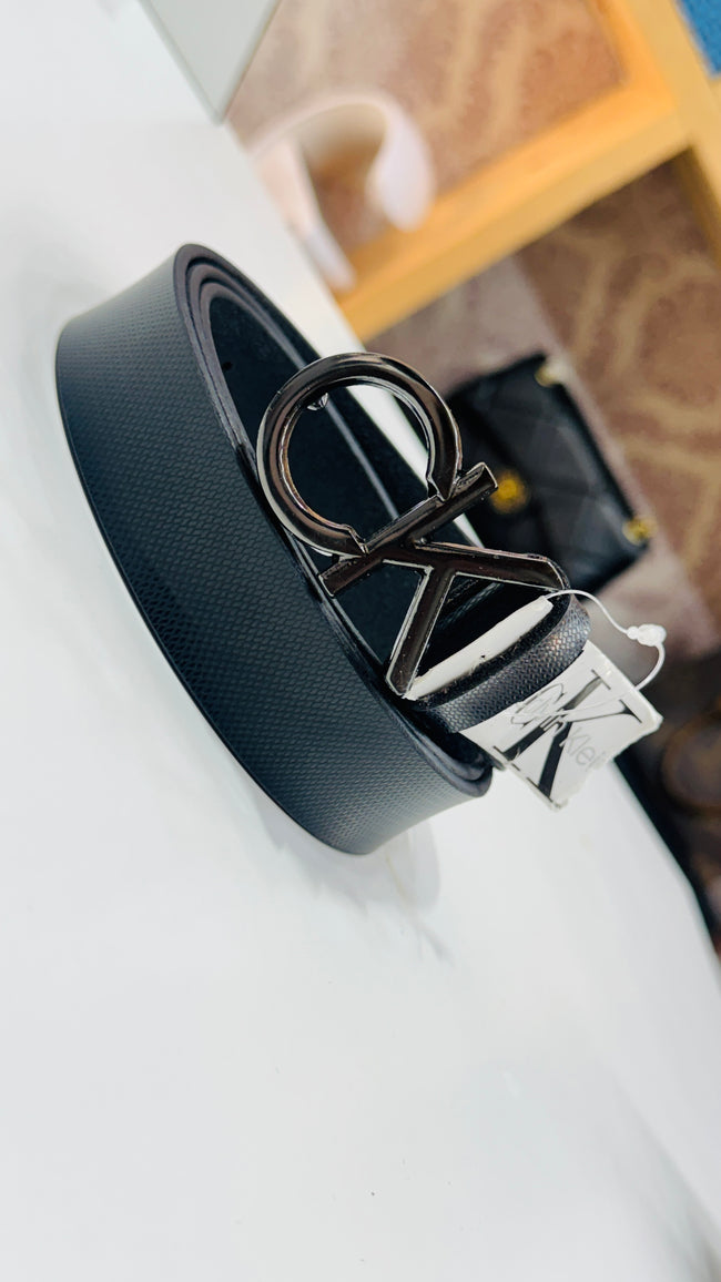 CK BLACK LEATHER BELT Main Image