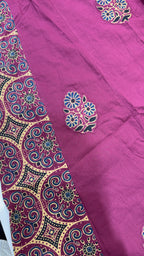 Pure Cotton Flared Pinkish Purple Frok Suit