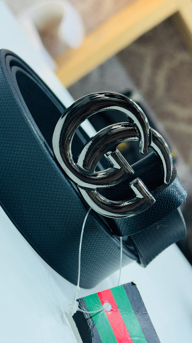 GUCCI BLACK LEATHER BELT Hover Image