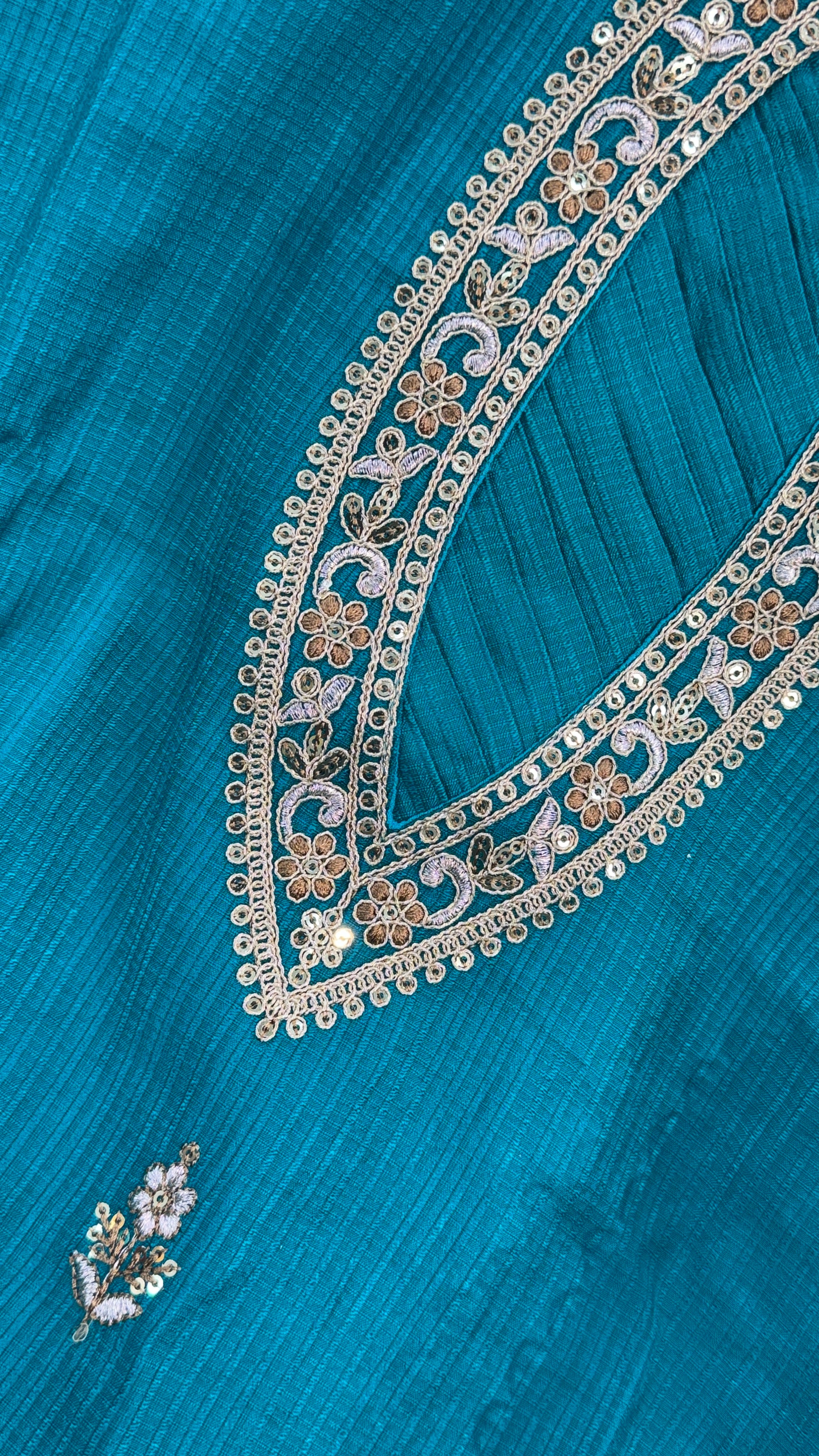 Pineapple Neck Cotton Plazo Suit