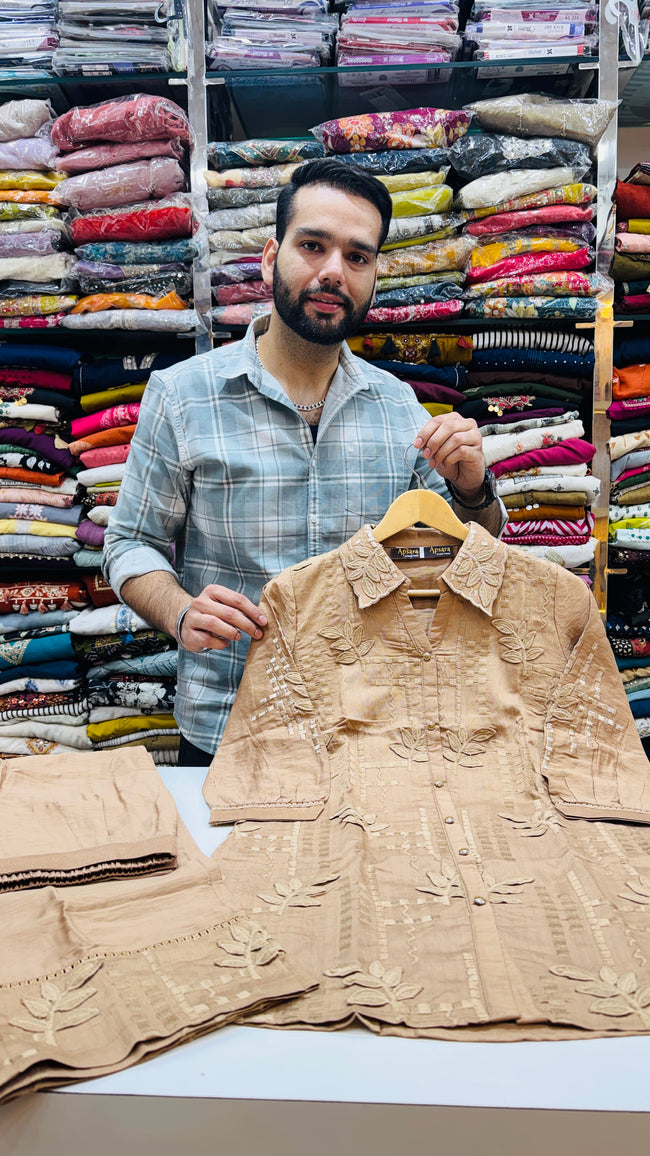 Premium Imported Beige Co-ord Set Hover Image