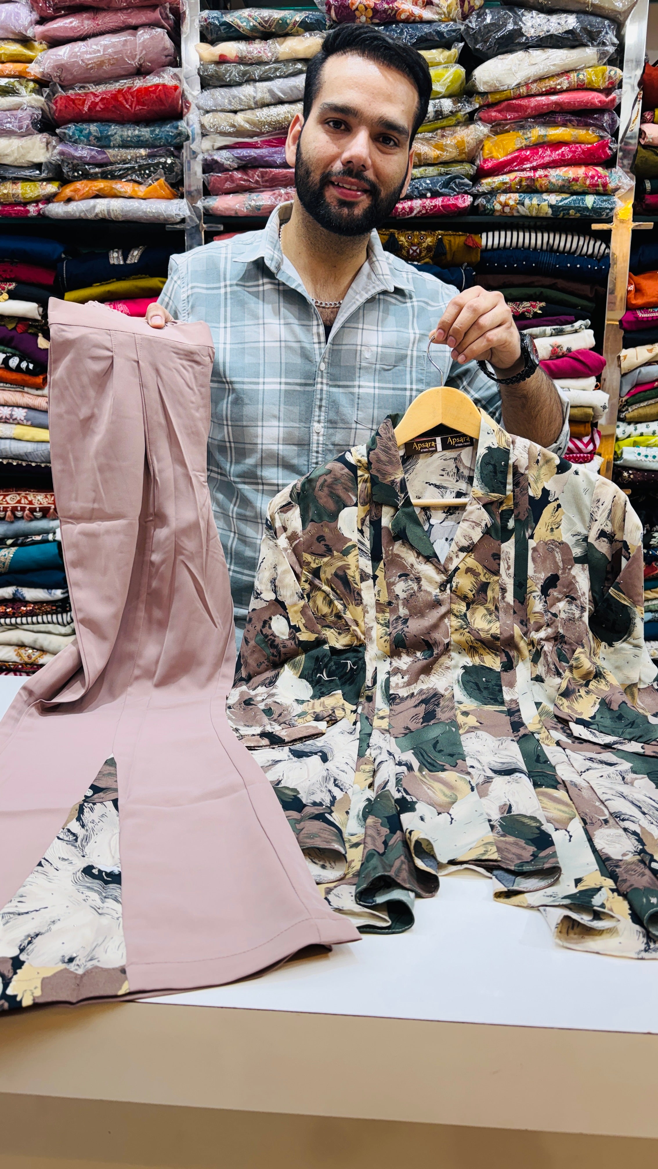 Imported Fabric Bell Bottom Co-ord Set