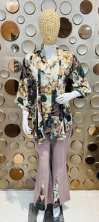 Imported Fabric Bell Bottom Co-ord Set