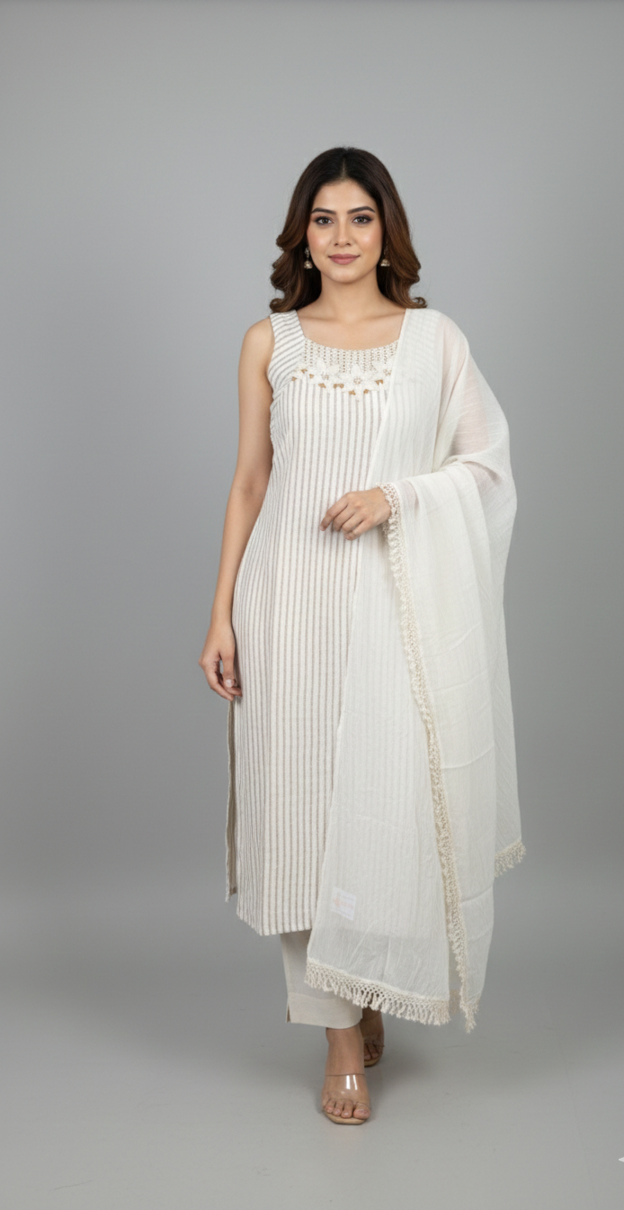 Khaadi Cotton Plazo Suit