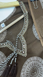 Pure Cotton Brown Plazo Suit