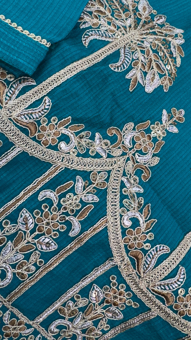 Pineapple Neck Cotton Plazo Suit Main Image