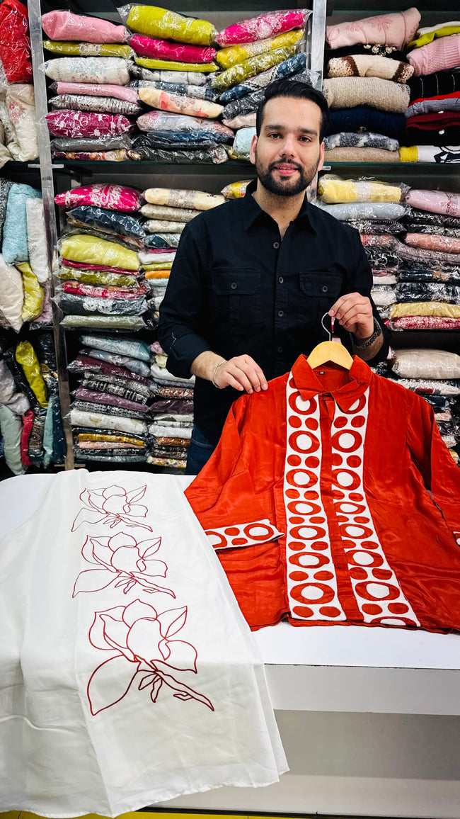 Premium Crape Co-ord Set Hover Image