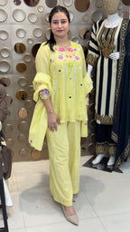 Mull Chanderi Co-ord Set with Dupatta