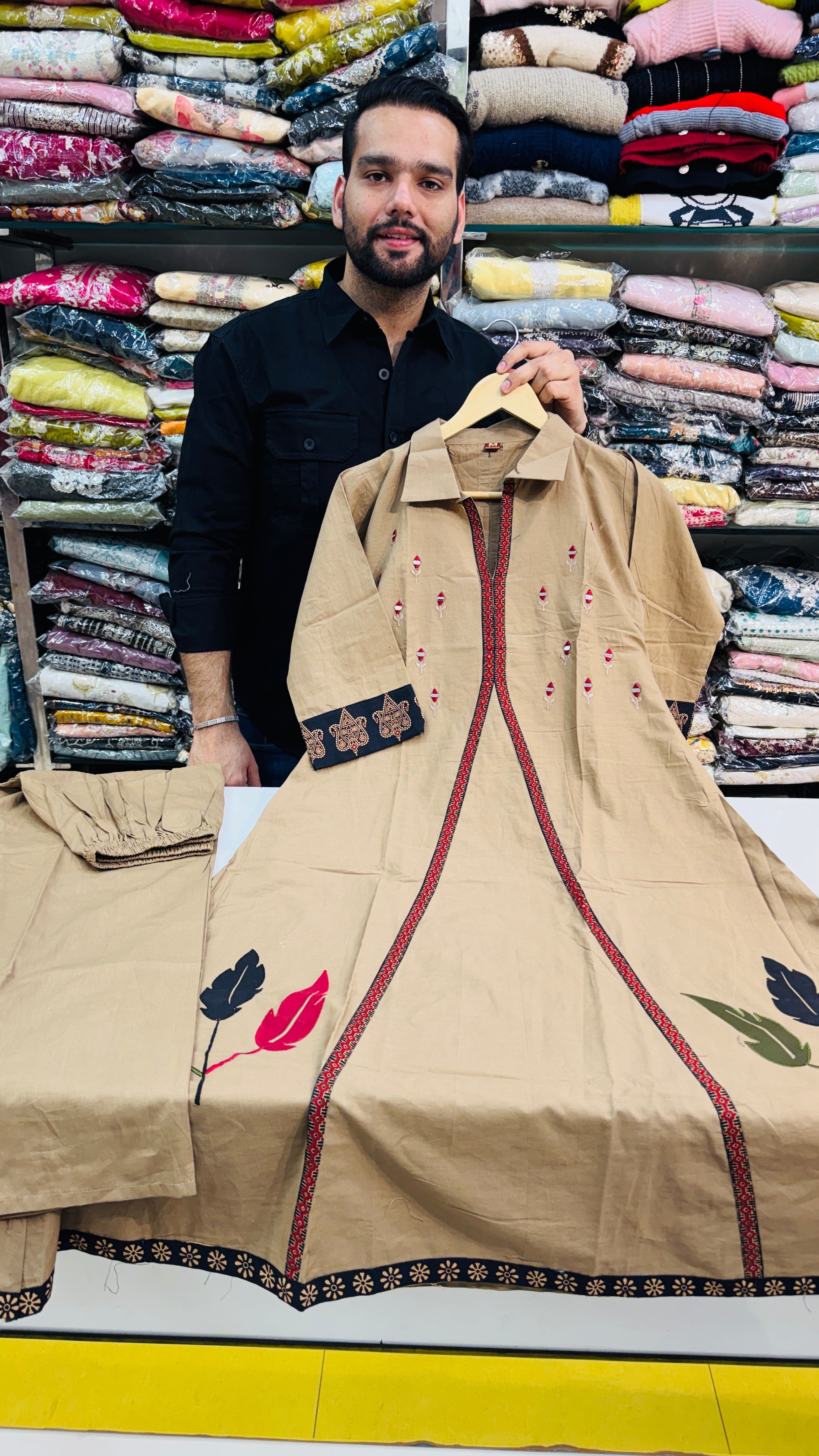 A-Line Long Pure Cotton Co-ord Set