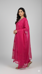 AMBER Half Sleev Cotton Plazo Suit