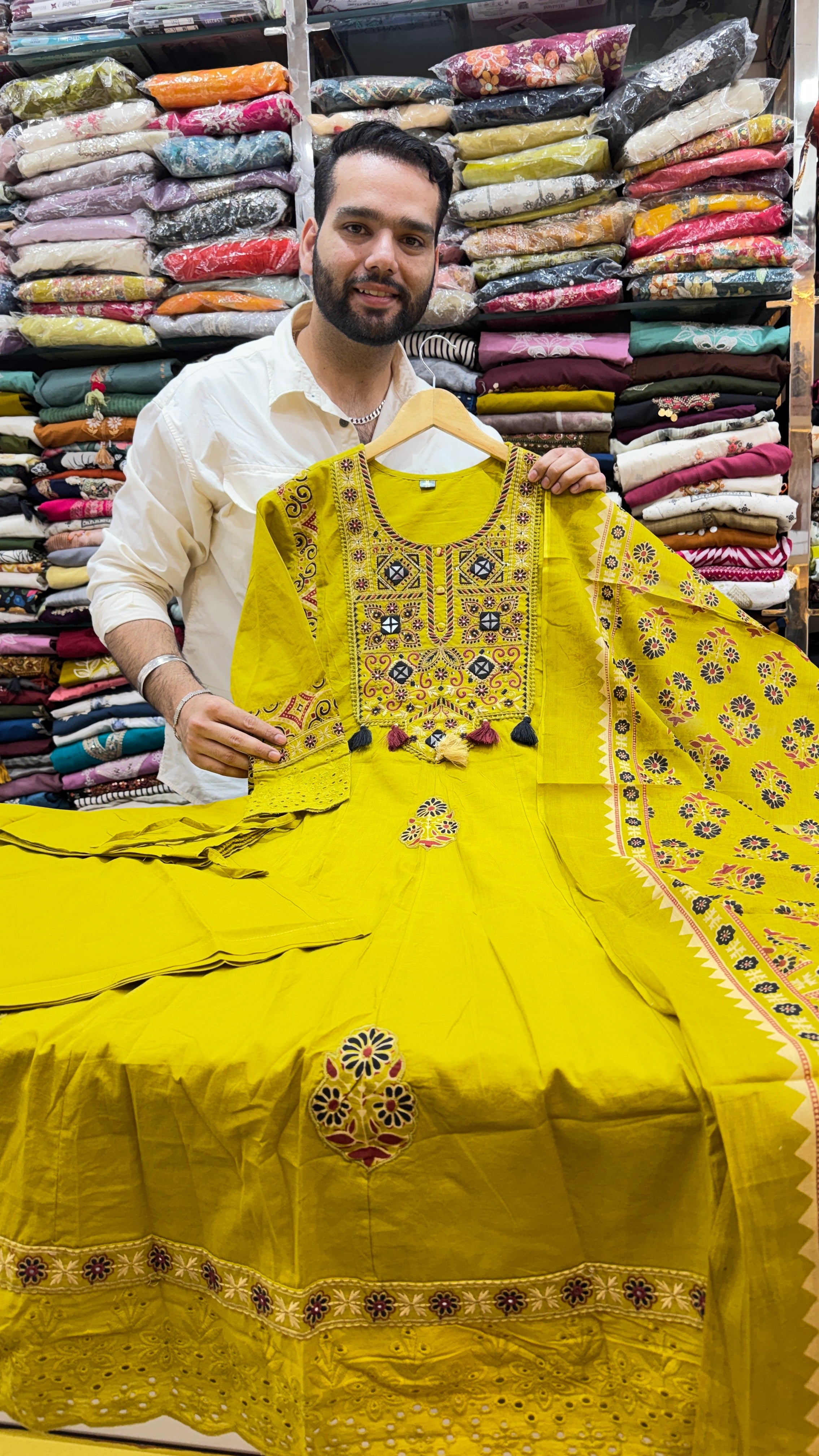 Bright Yellow Frok Suit
