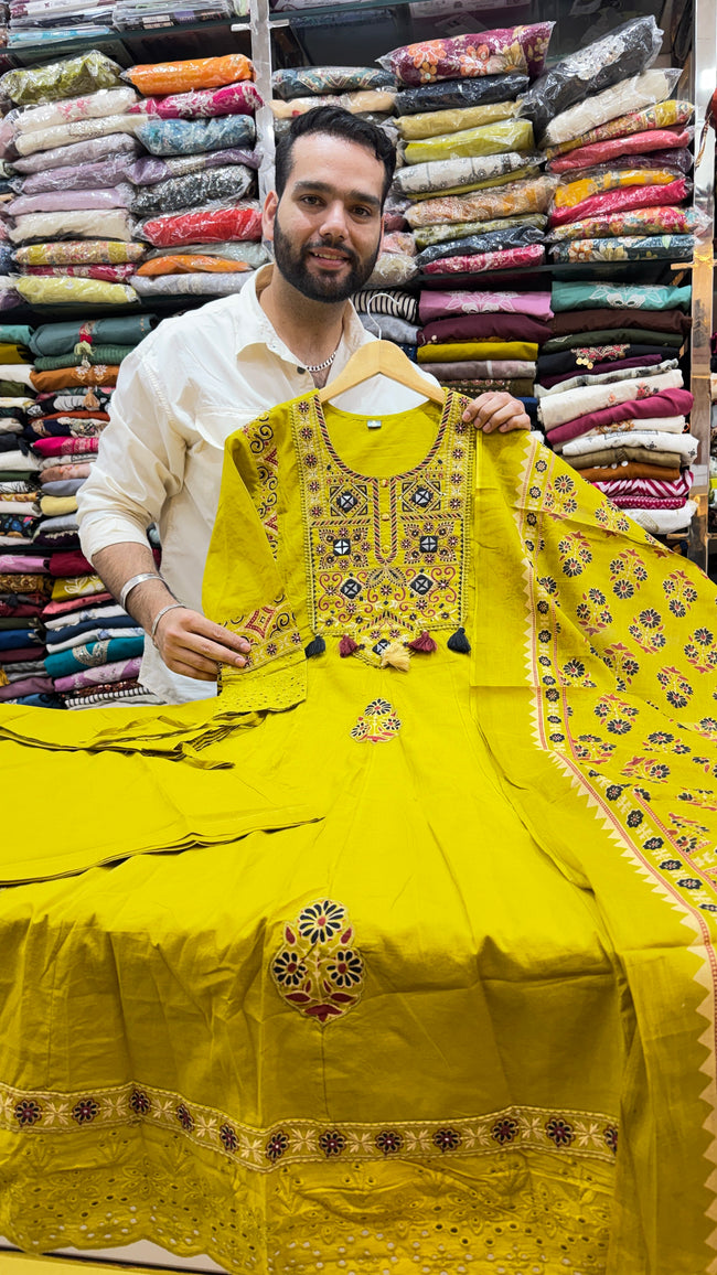 Bright Yellow Frok Suit Hover Image
