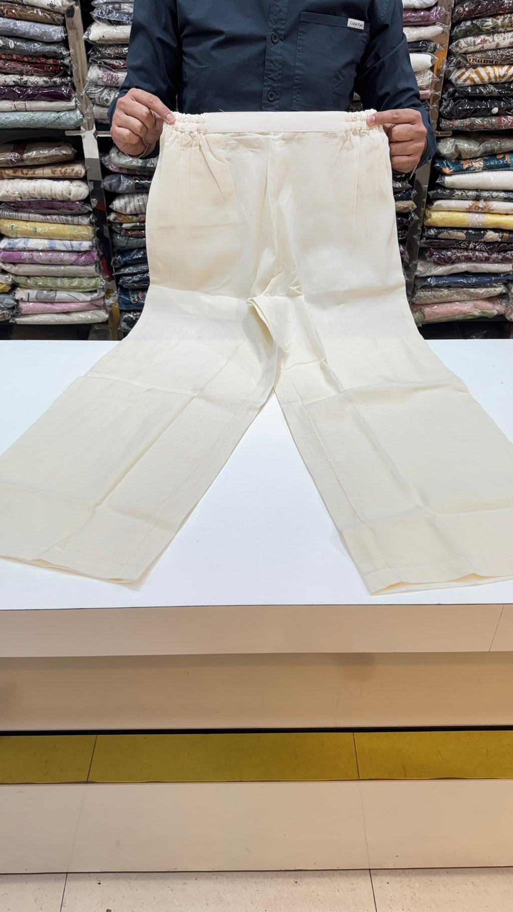 A-Line Short Kurti Suit Off White