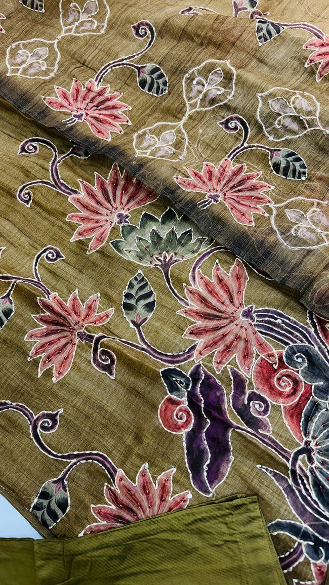 RA-0324 CHANDERI PLAZO SUIT Main Image