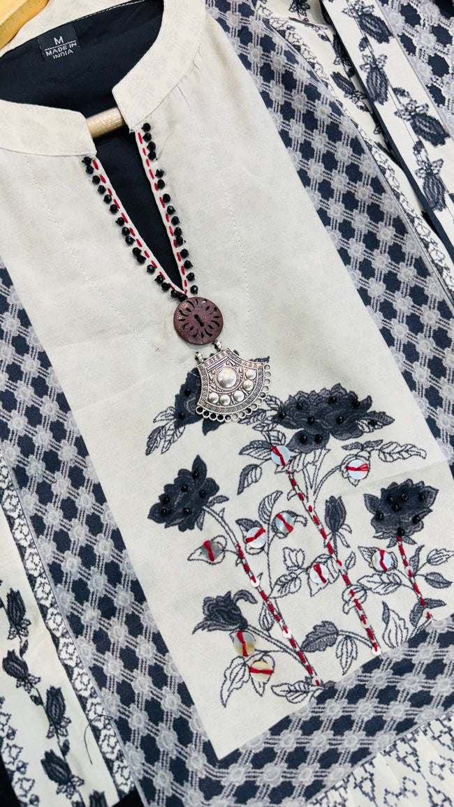 Pure Georgette and Crepe From Suit with Frill Main Image