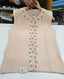 Light Peach Sleeveless Cardigan