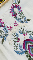 Pure Mull Cotton Off White Plazo Suit