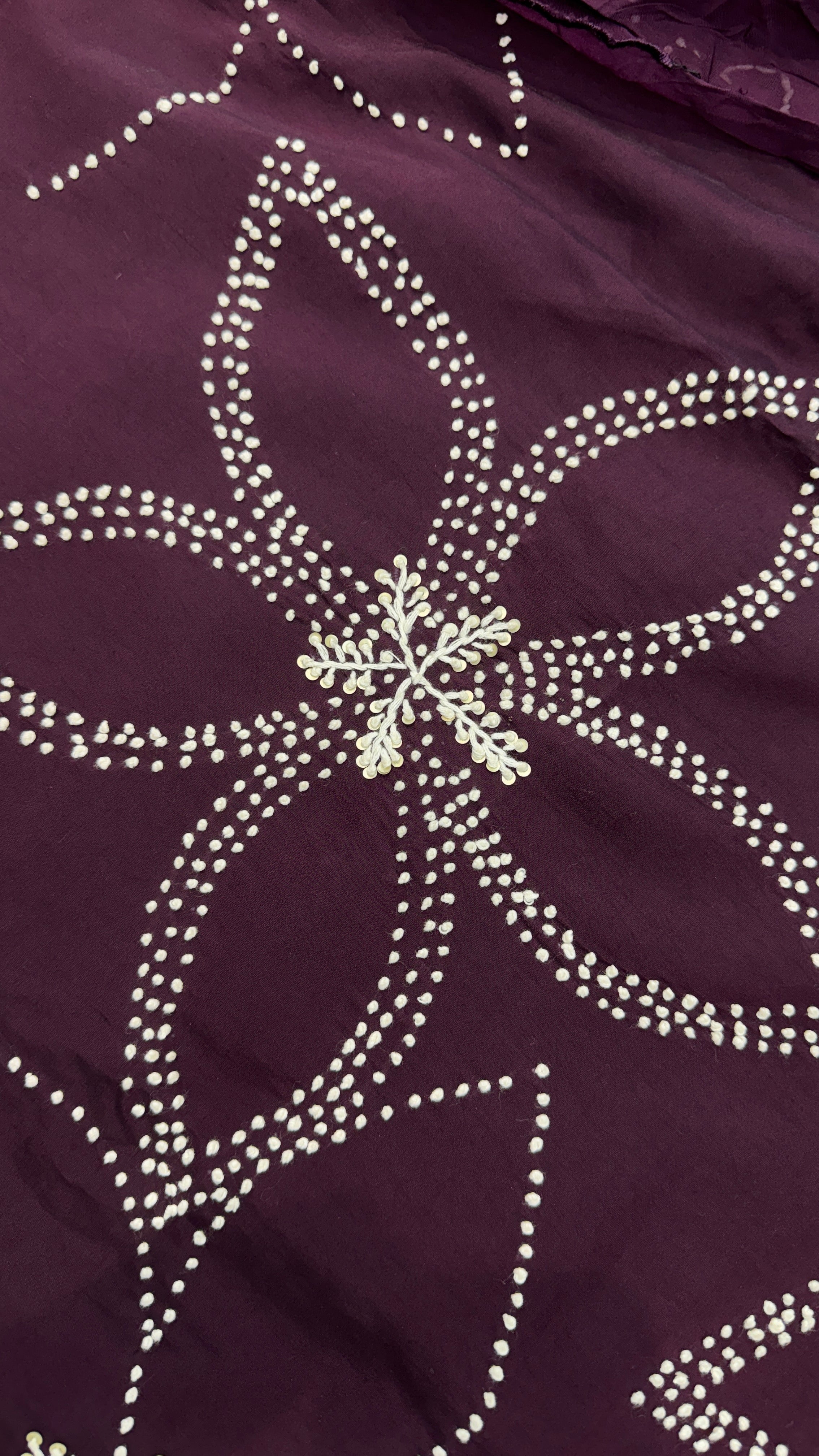 Dark Wine Embroidered Plazo Suit