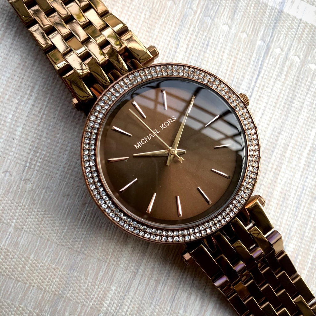 Michael Kors Copper Tone Glitz Watch ( First Copy )