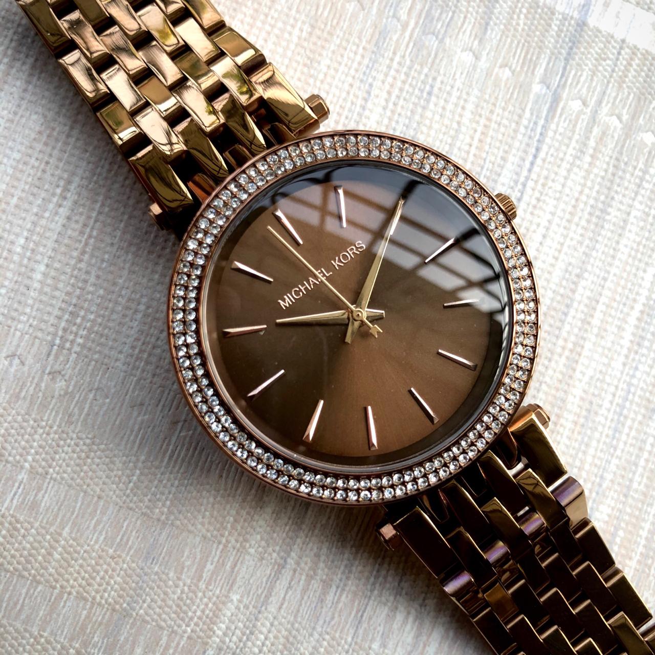 Michael Kors Copper Tone Glitz Watch ( First Copy )