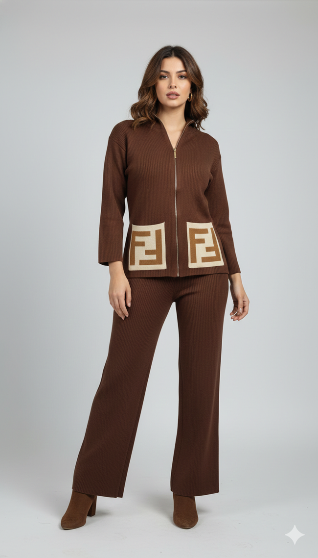 Fendi Imported Korean Co-ord Set Upto XL size Hover Image