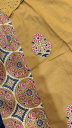 Pure Cotton Dark Mustard Frok Suit