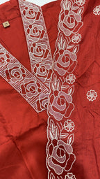 Pure Cotton Straight Rust Plazo Suit