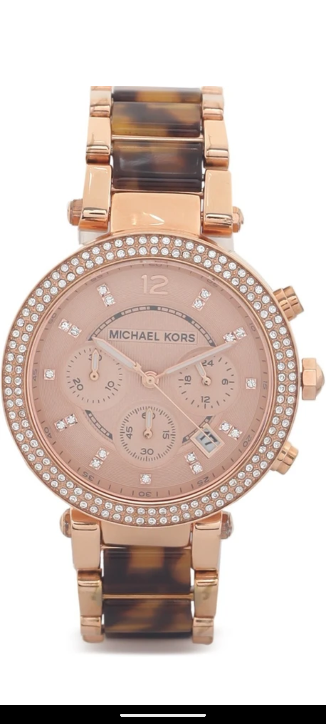 Michael Kors Rose Golden Tone Glitz Watch