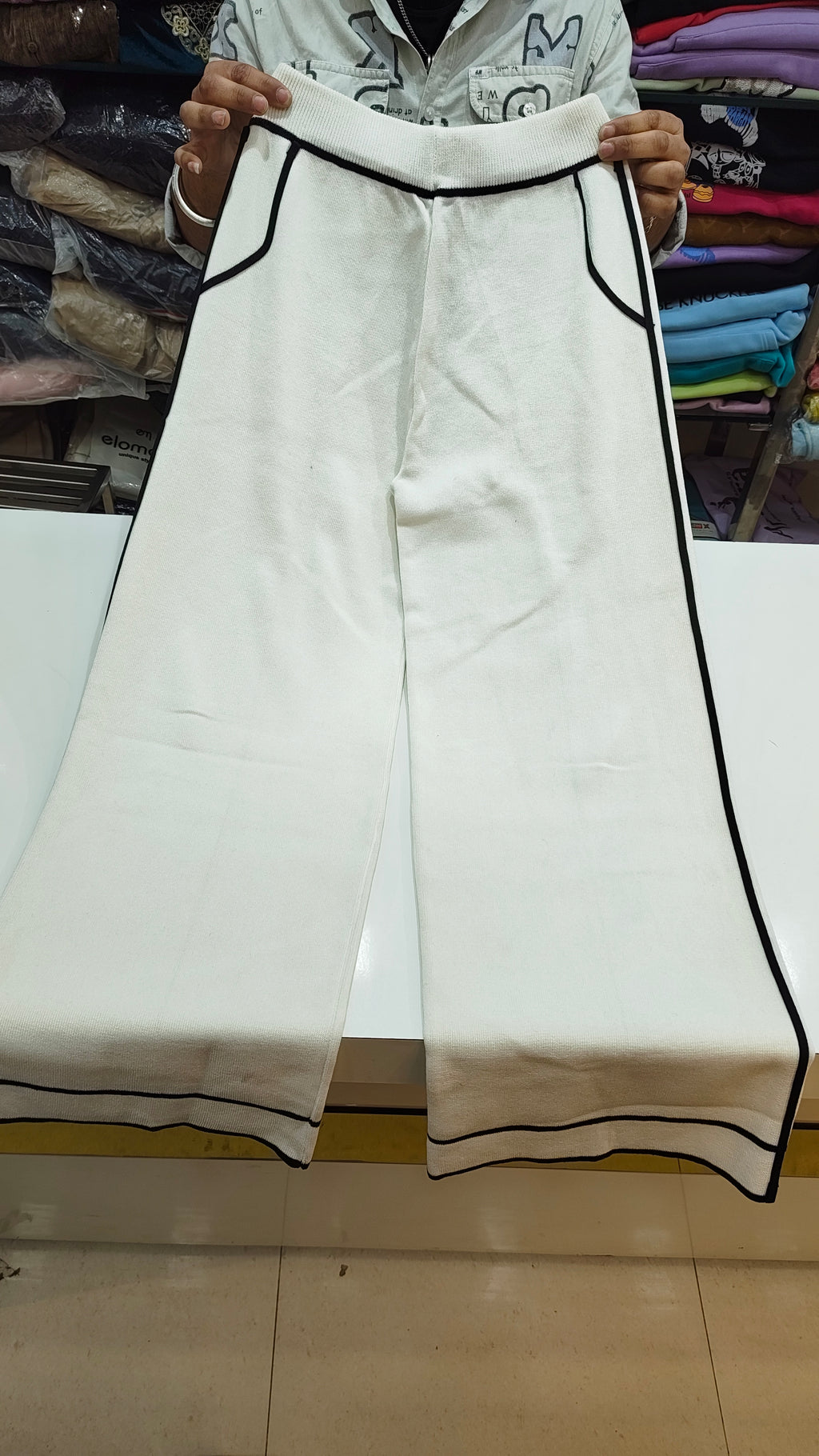 Imported Korean White Black Co-ord Set