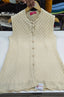 Pearls Design Sleevless Knitted Cardigan