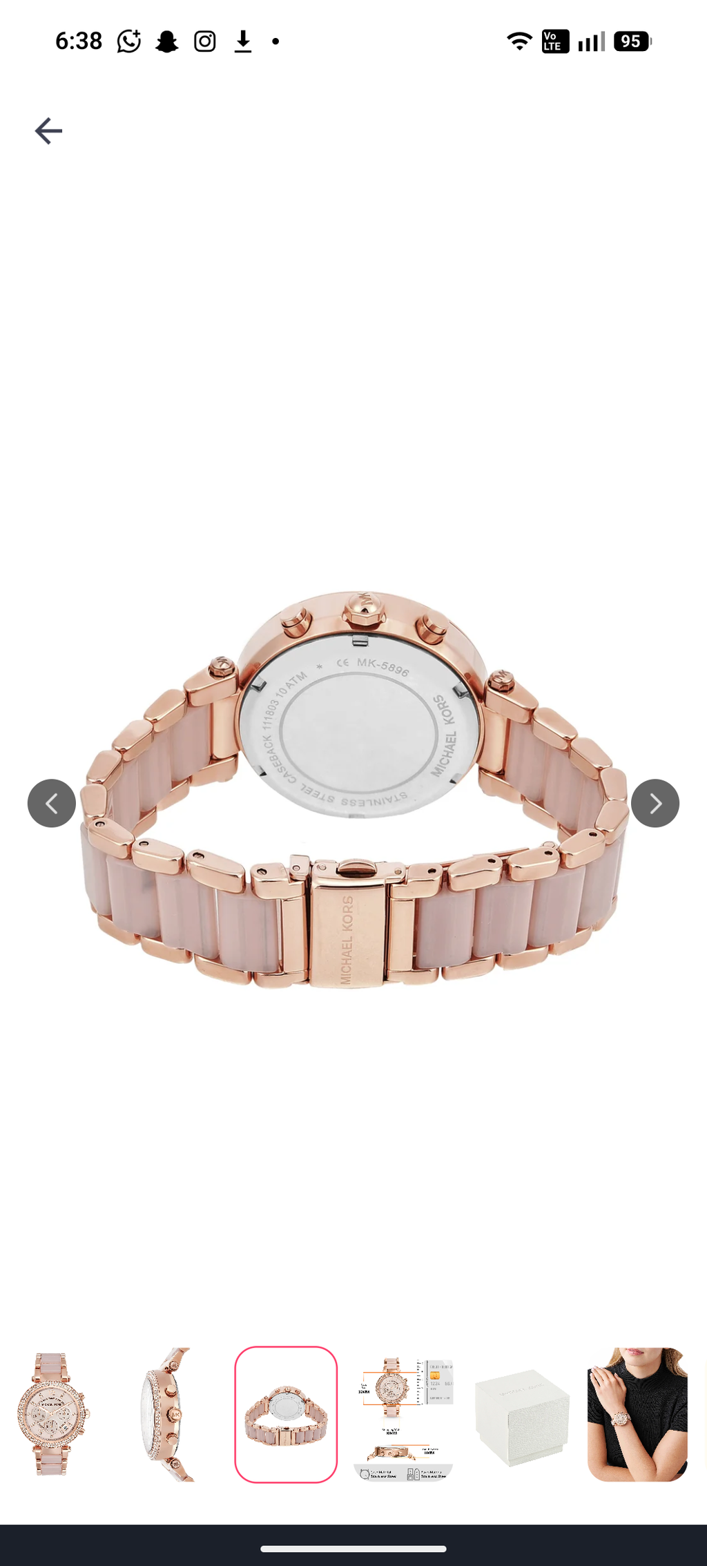 Michael Kors Rose Golden Watch ( First Copy )