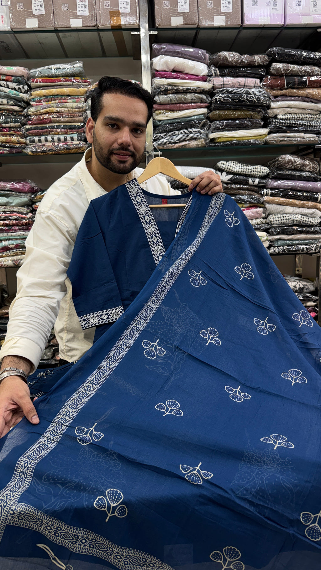 Pure Cotton Embroidered Plazo Suit