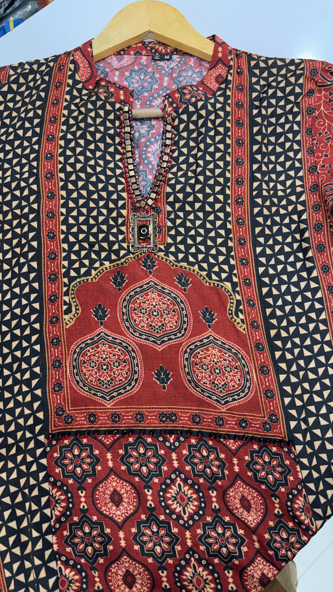 Pure Cotton Frill Frok Suit with Dapatta Main Image