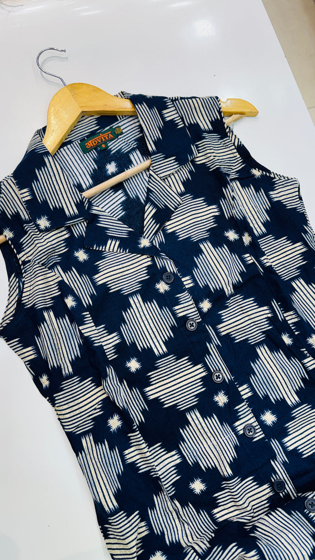 Rayon Fabric Two Pcs Co-ord Set (3/4 Sleeves Inside) Main Image