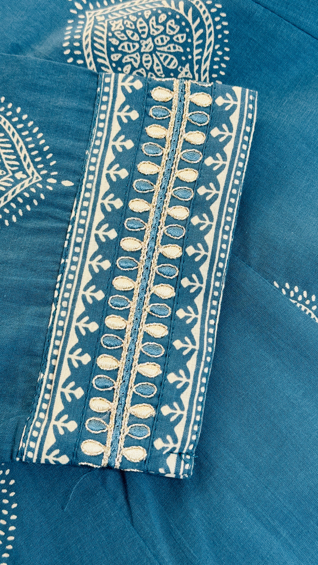 Anarkali | Pure Cotton Dusty Blue Frok Suit