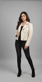 LJ 1024 Crop Leather Jacket