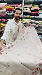 Mull Chanderi Ash Frok Suit